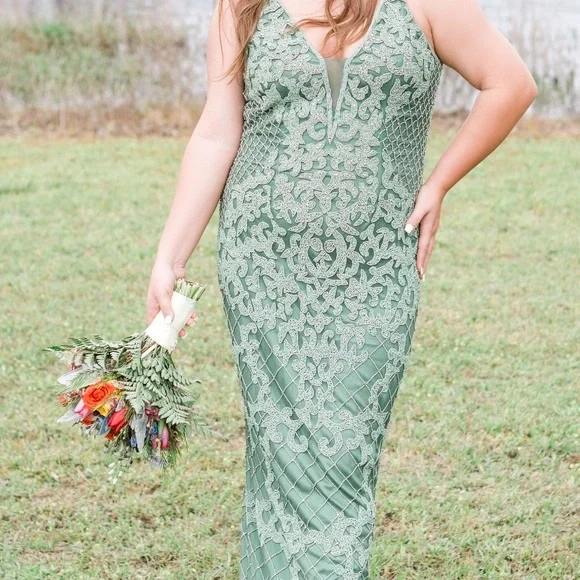Size 14 Green Primavera Dress - Picture 3 of 6